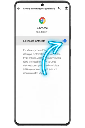 Salli asennus tuntemattomista lähteistä Android asetukset