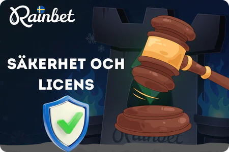 Säkerhet och Curacao-licens i Rainbet-appen