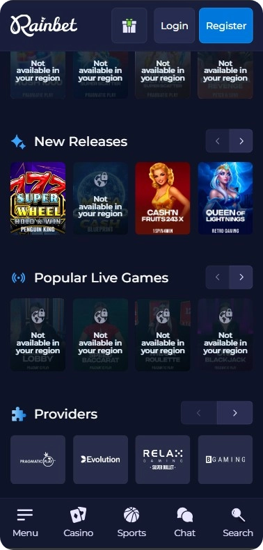 Rainbet live casino
